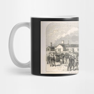 New railway station Epsom Downs 1865 Mug